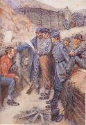 William Ludwell Sheppard A Newspaper in the Trenches oil painting